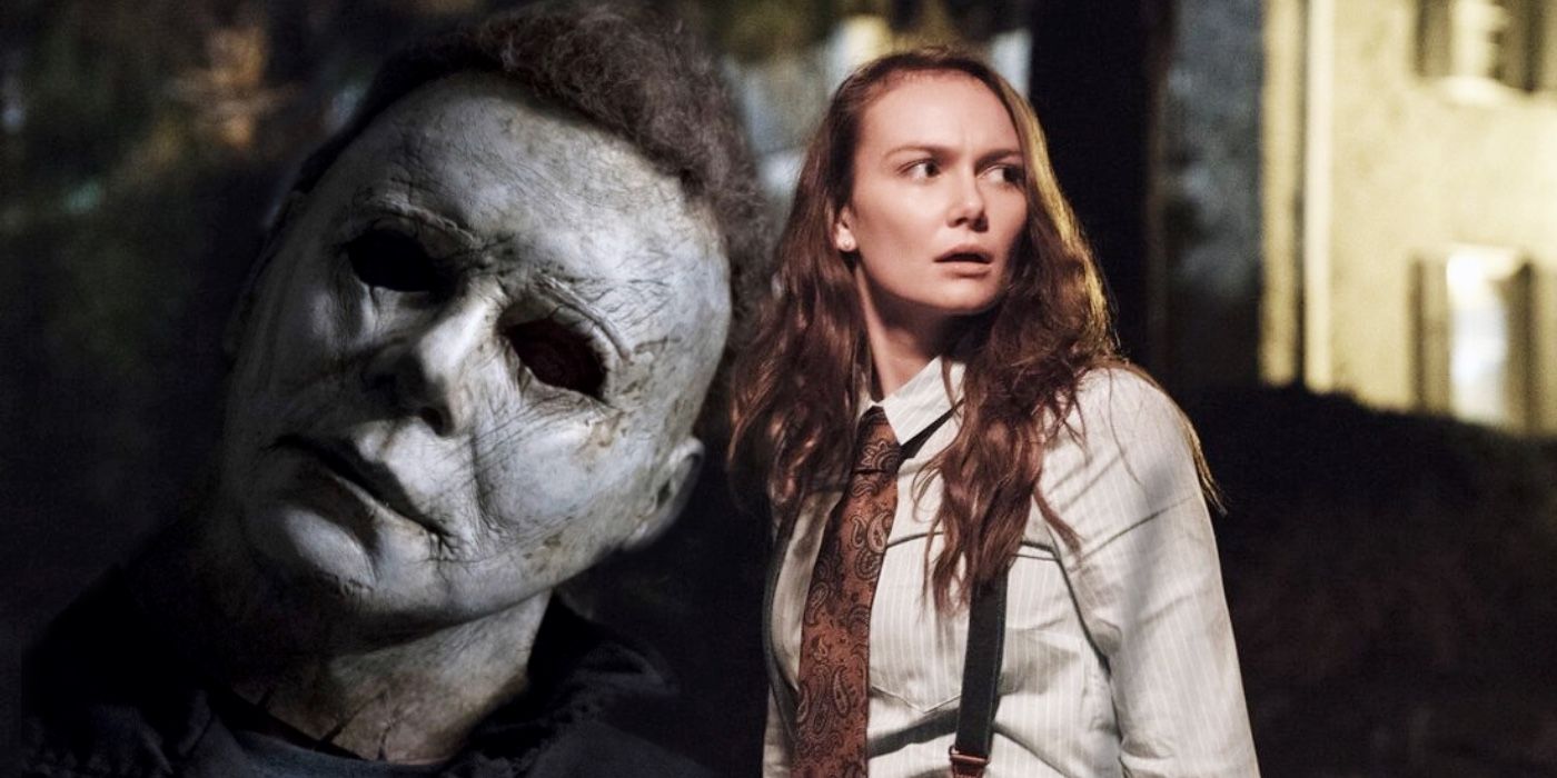 Andi Matichak as Allyson With Michael Myers Halloween 2018