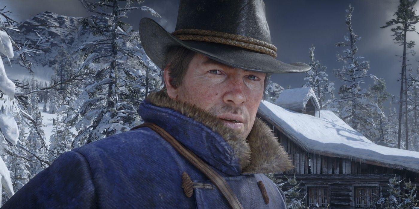 An image of Arthur Morgan looking serious in Red Dead Redemption