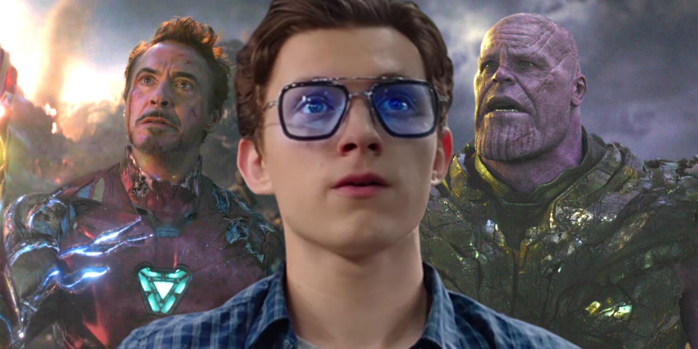 Avengers Endgame Iron Man Thanos Spider-Man EDITH
