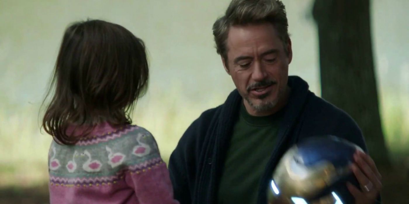 Tony and Morgan Stark in Avengers Endgame 