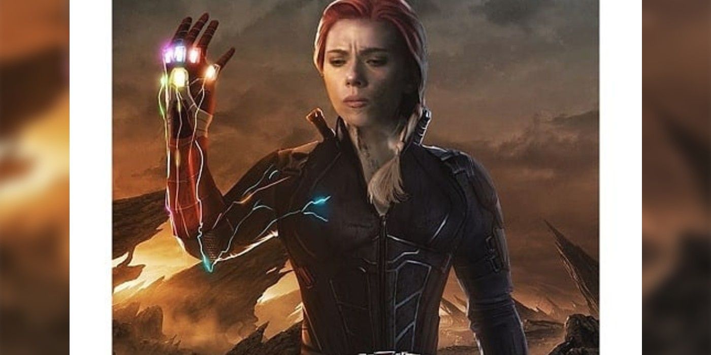 Black Widow does the Snap Endgame fan art featured