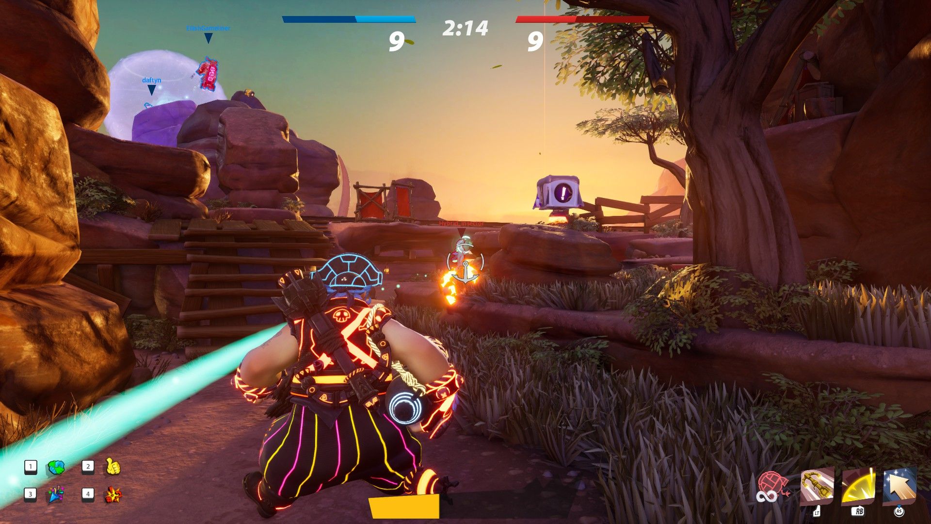 Blastbeard sports a neon skin in Rocket Arena