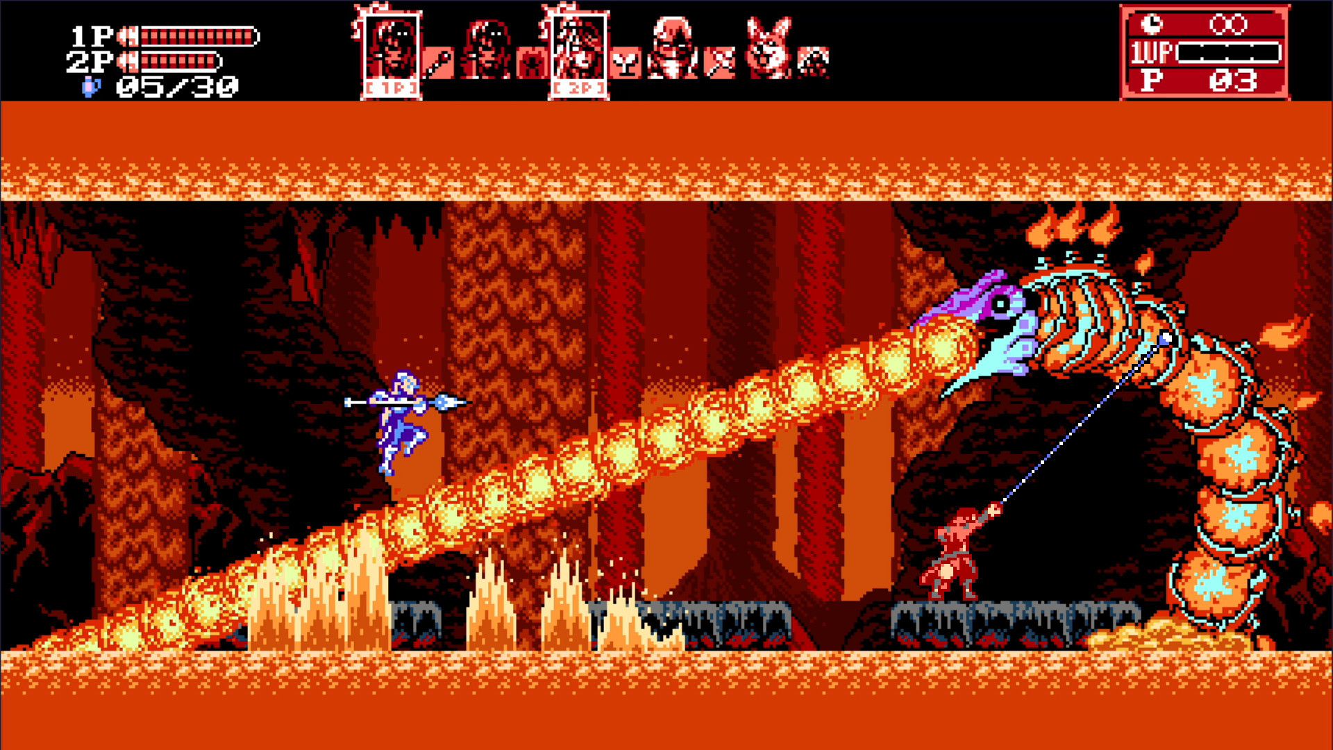 Bloodstained Curse of the Moon 2 lava