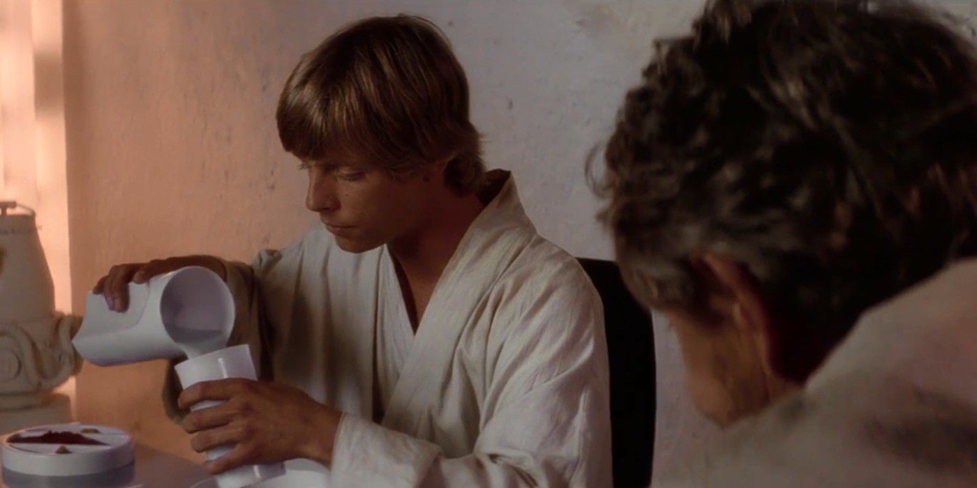 Luke Skywalker drinking Blue Milk