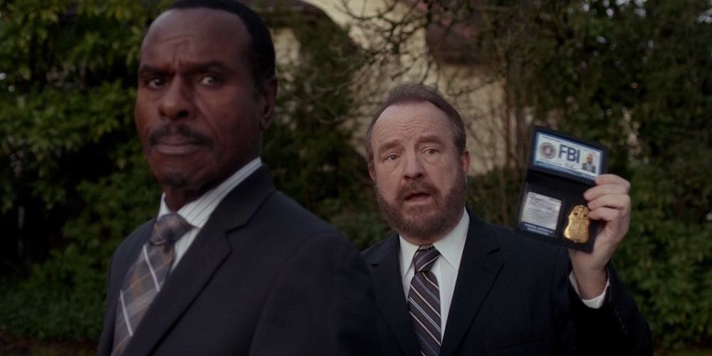 Bobby &amp; Rufus pose as FBI agents on a hunt in Supernatural