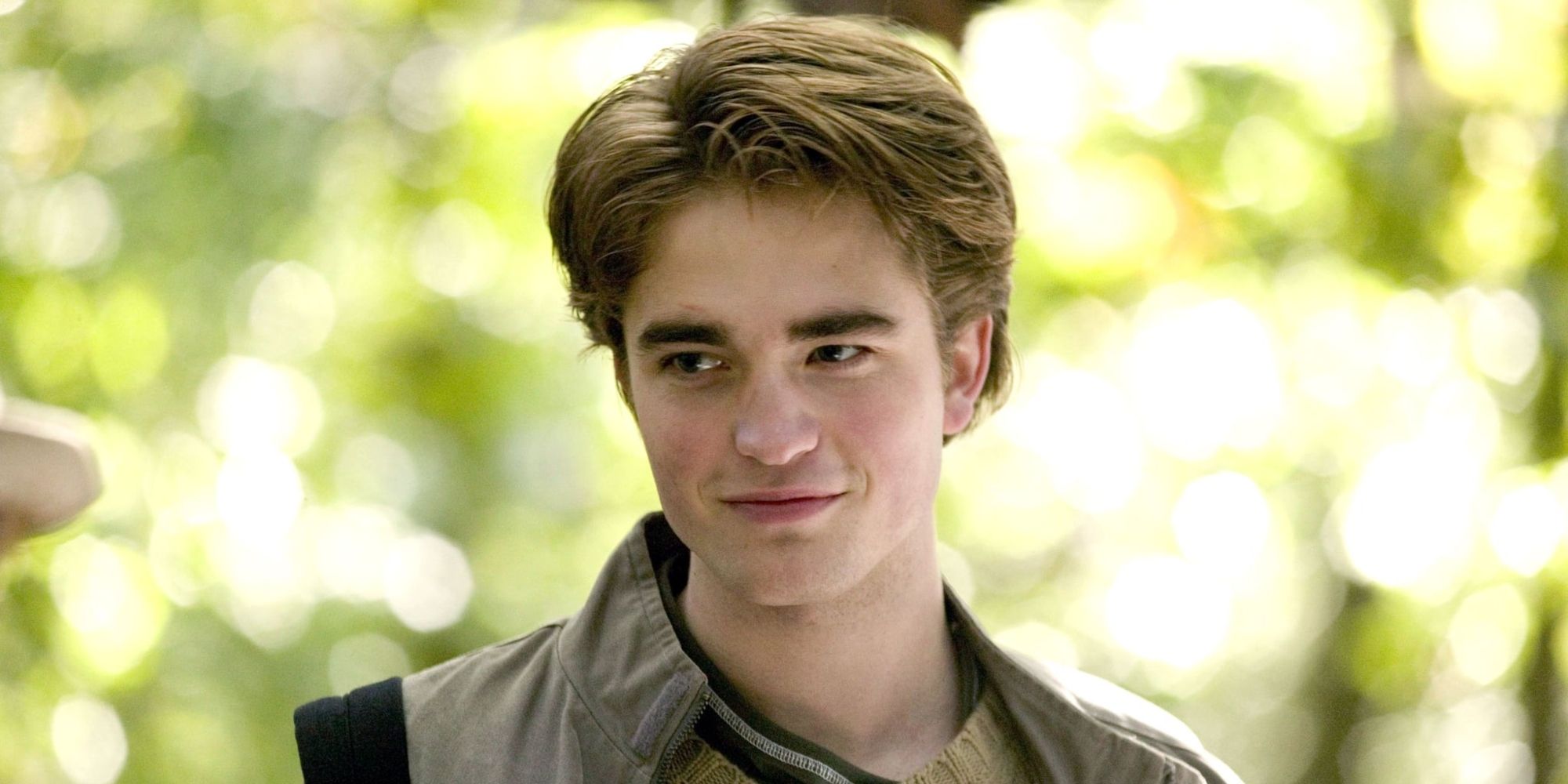 Cedric Diggory smiling in the forest in the Goblet of Fire