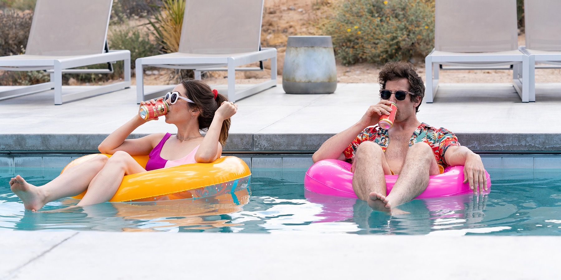 Cristin Milioti and Andy Samberg in Palm Springs Movie