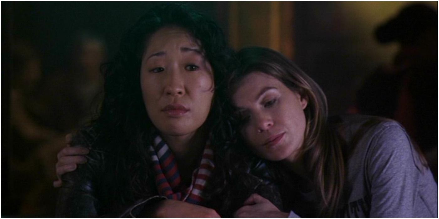 Meredith and Cristina discuss their love lives at Meredith's house 