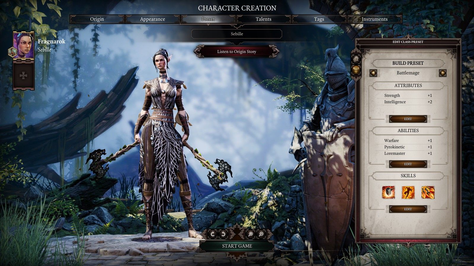 Custom made Battlemage in Divinity Oirginal Sin 2