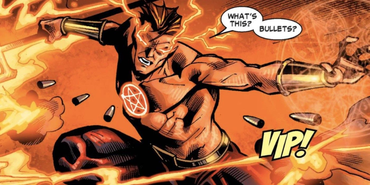 Hellstrom stopping bullets with hellfire