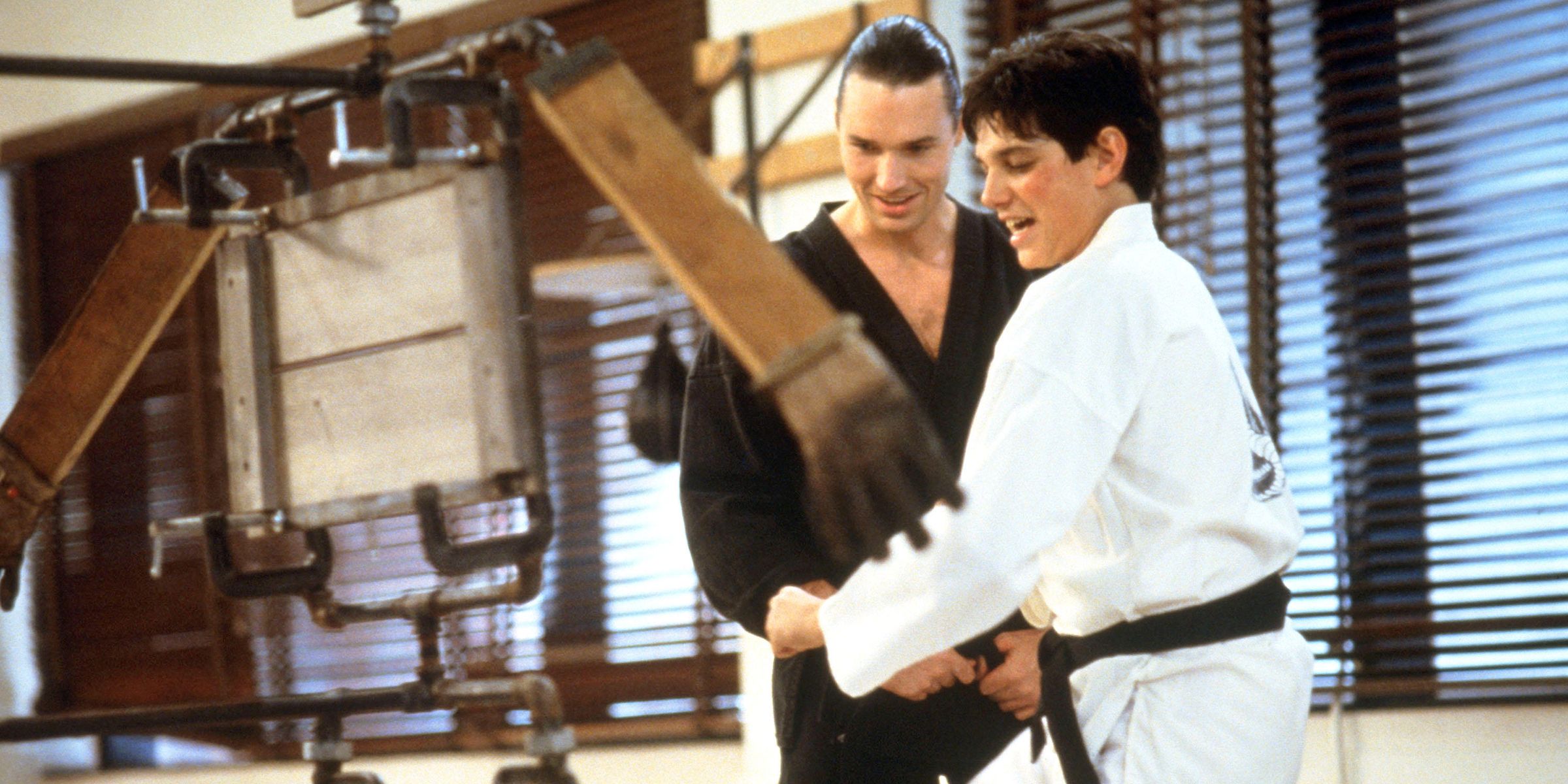 Daniel training in the Cobra Kai dojo in Karate Kid 3