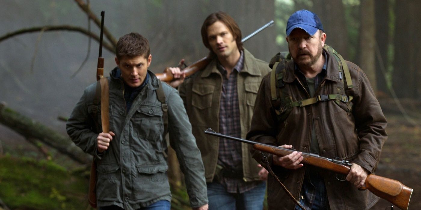 Dean, Sam, and Bobby hunting in Supernatural