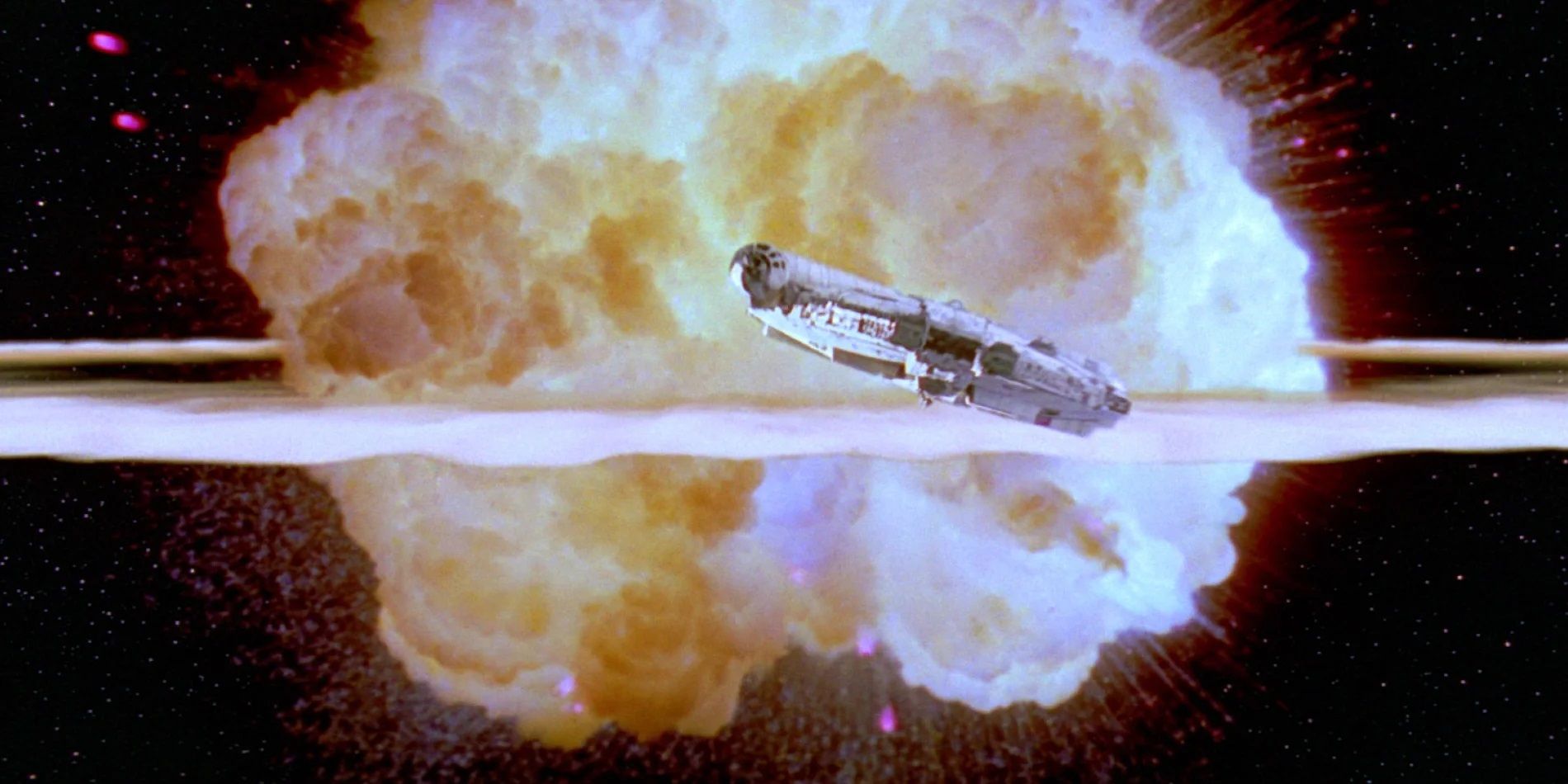 The Death Star explosion in Return of the Jedi