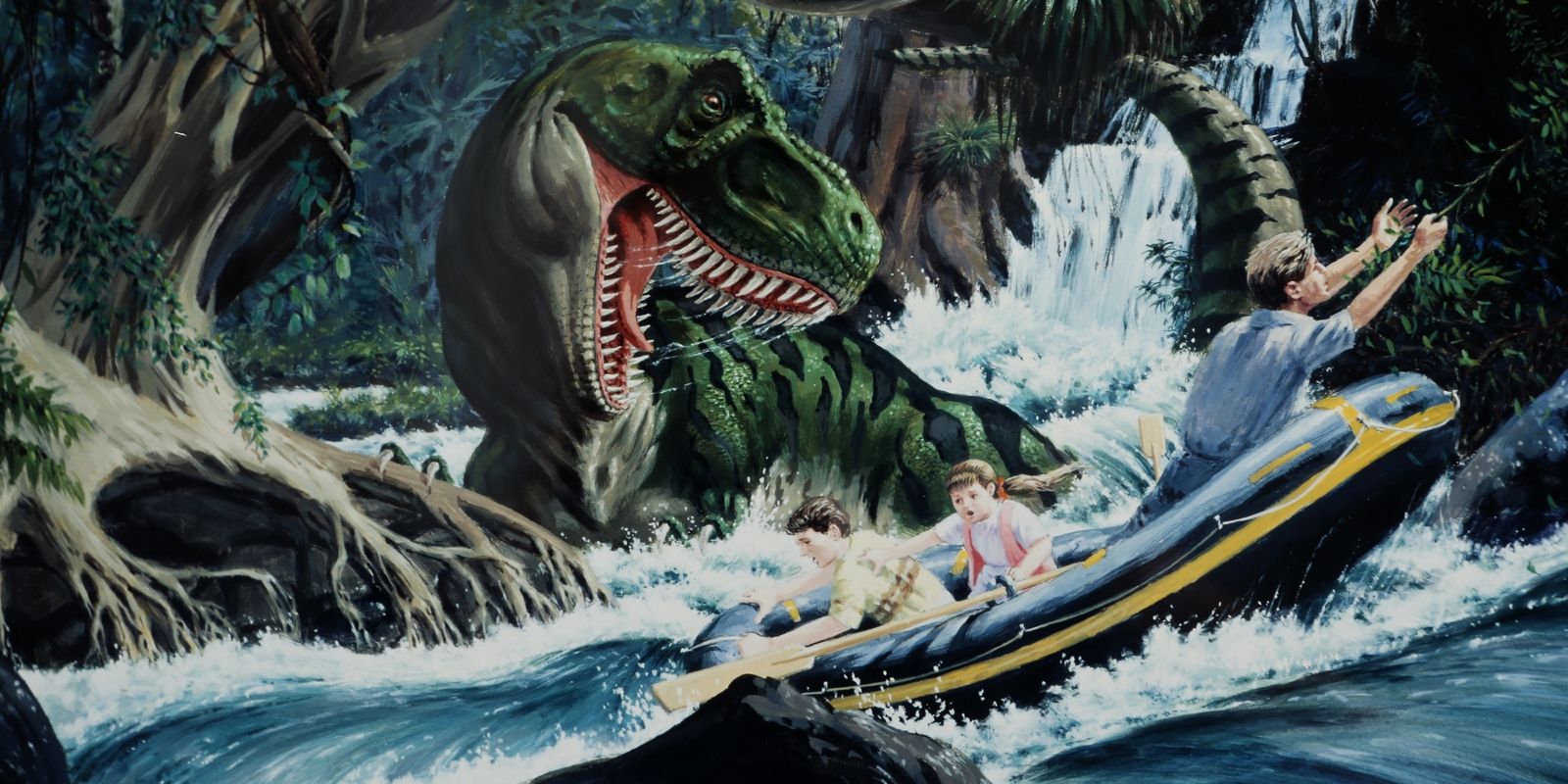 Deleted Jurassic - River Raft Scene