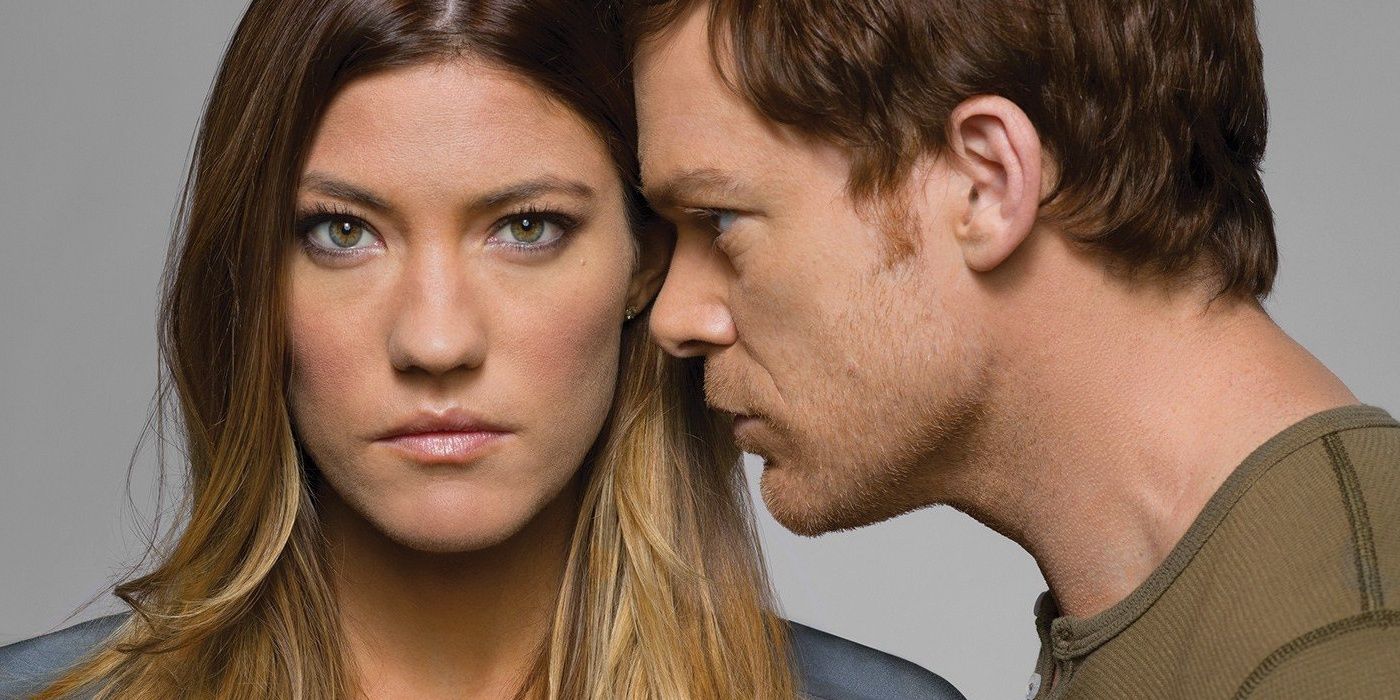 Dexter comes close to Debra in a promotional photo for Dexter