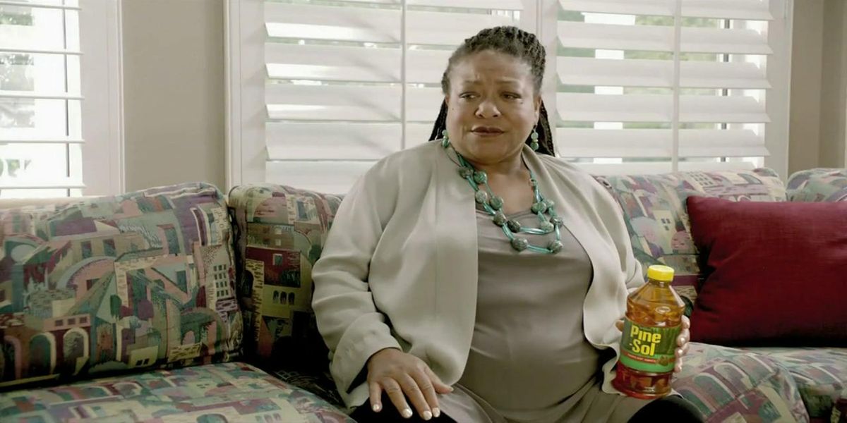 Diane Amos starring in a Pine Sol commercial.