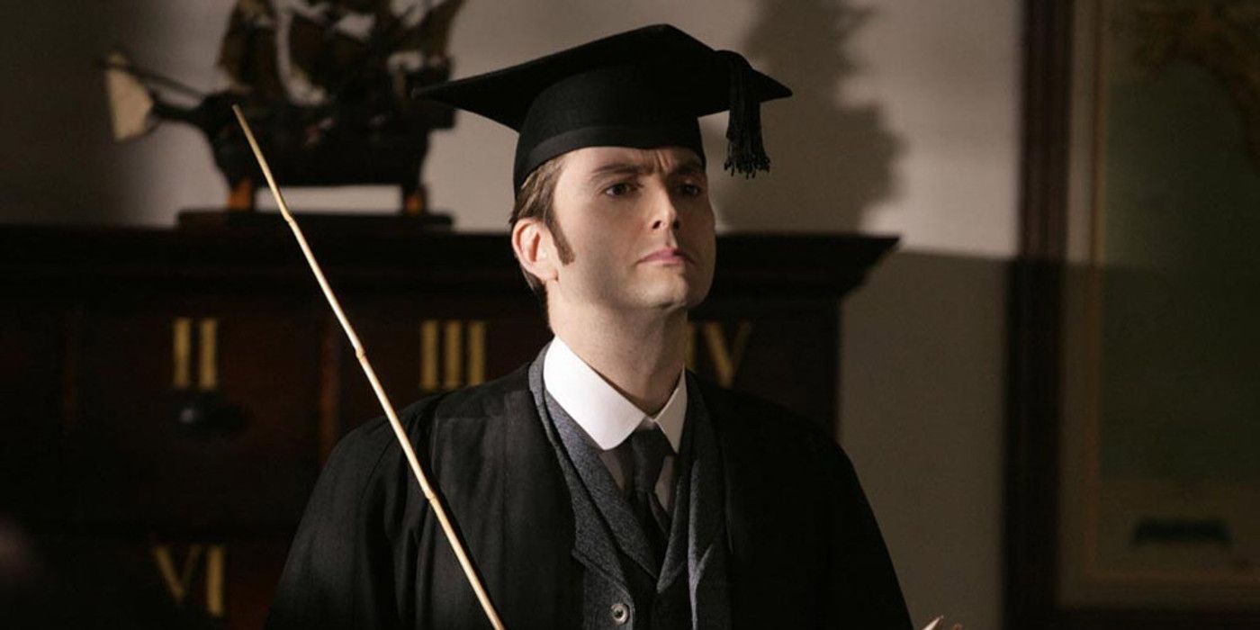 The Tenth Doctor dressed as a Schoolmaster in the Doctor Who episode Human Nature