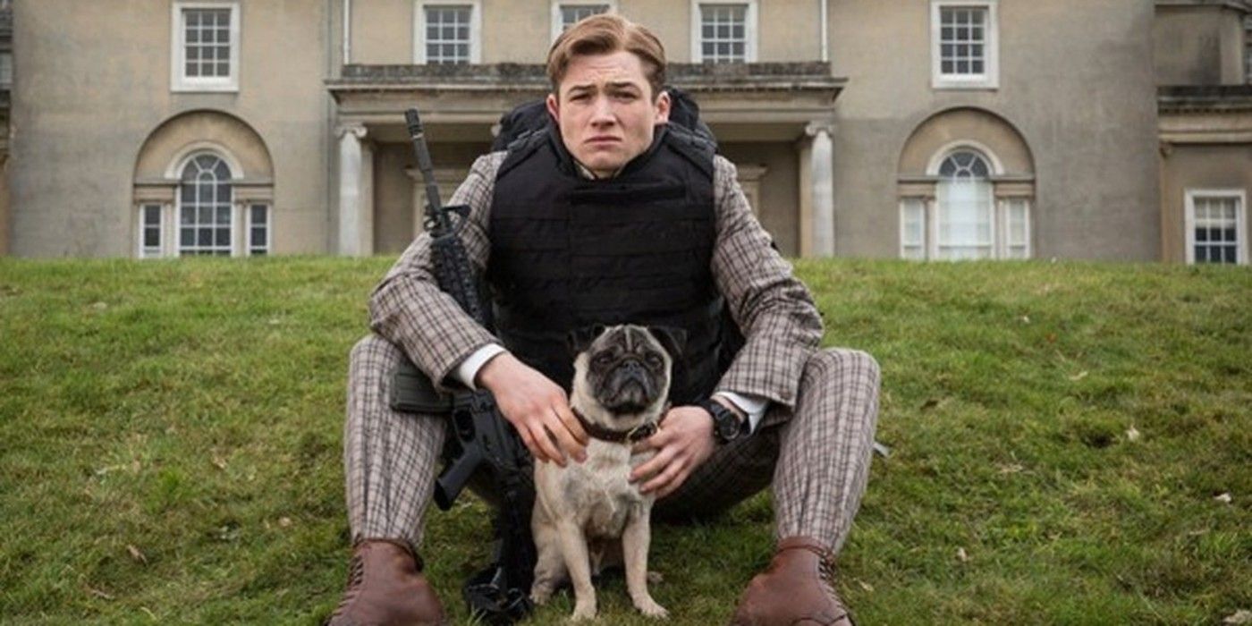 Eggsy with his dog in Kingsman