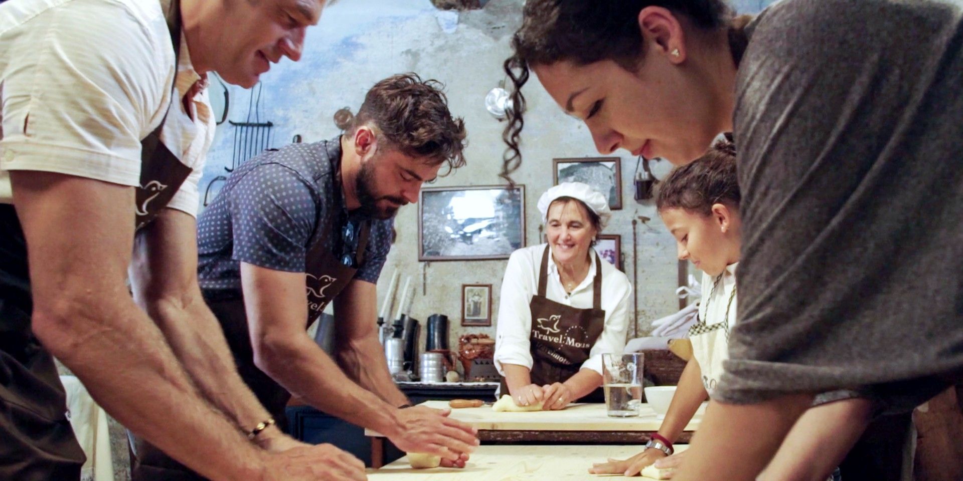 Zac Efron works with chefs on Down To Earth