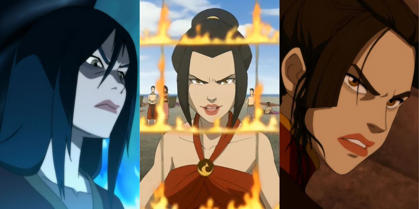 Azula glowering in various locations in Avatar