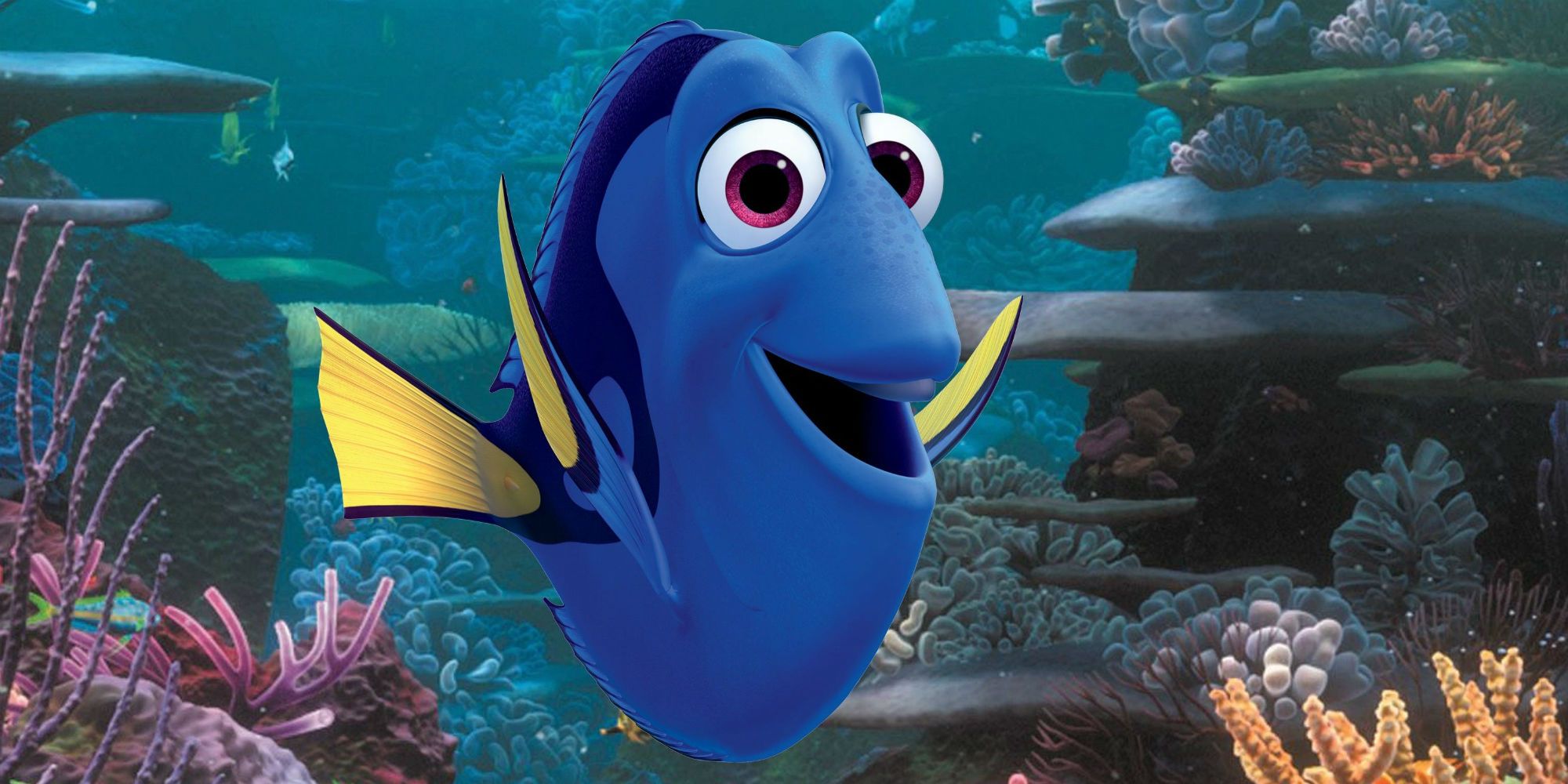 Dory smiling in Finding Dory
