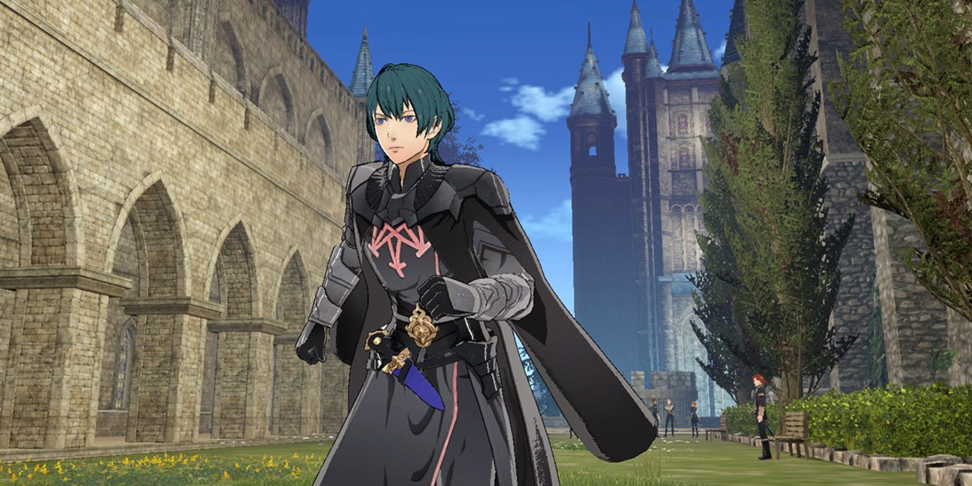 Byleth running in Fire Emblem: Three Houses.