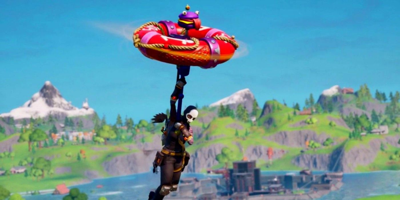 Players can glide around the map using their custom Brellas with the Build-A-Brella Chellenge in Fortnite Season 3