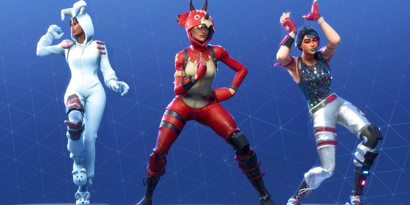 Players demonstrate different dance emotes in Fortnite