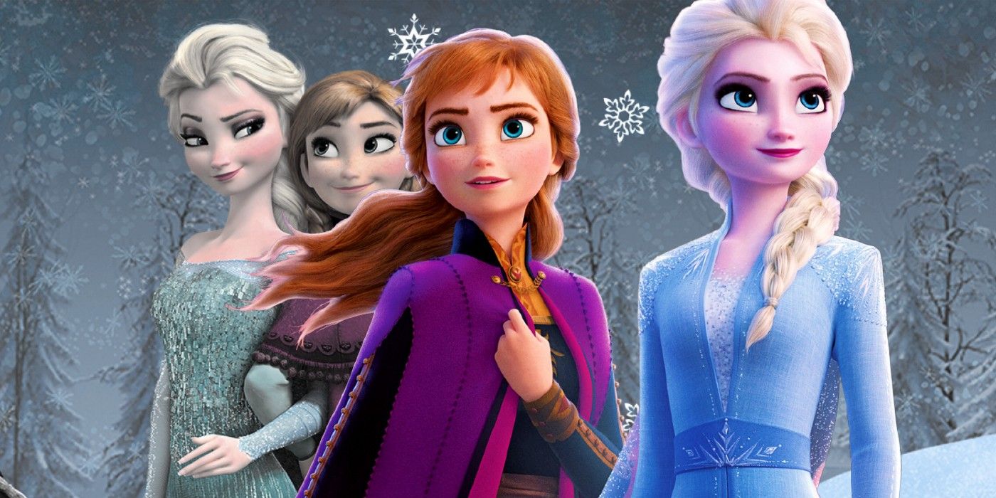 Frozen movie and Frozen 2 Anna and Elsa