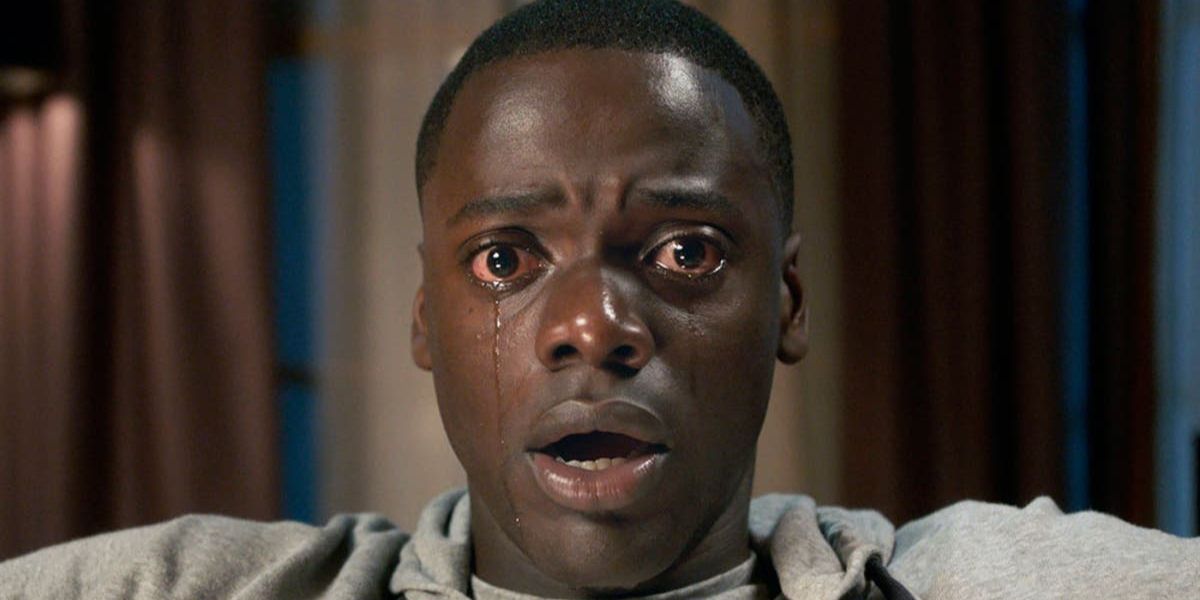 Chris cries as he gets hypnotized in Get Out