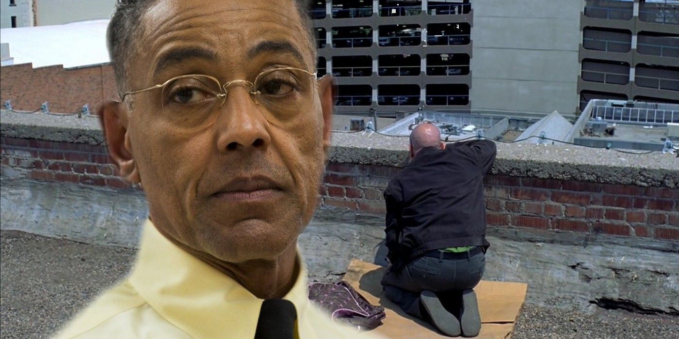 Giancarlo Esposito as Gus Fring and Bryan Cranston as Walter White in Breaking Bad
