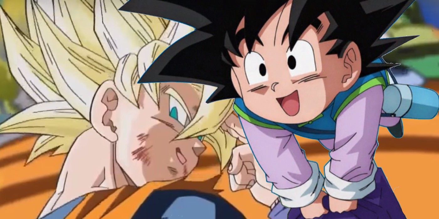 Goten and Goku in Dragon Ball.