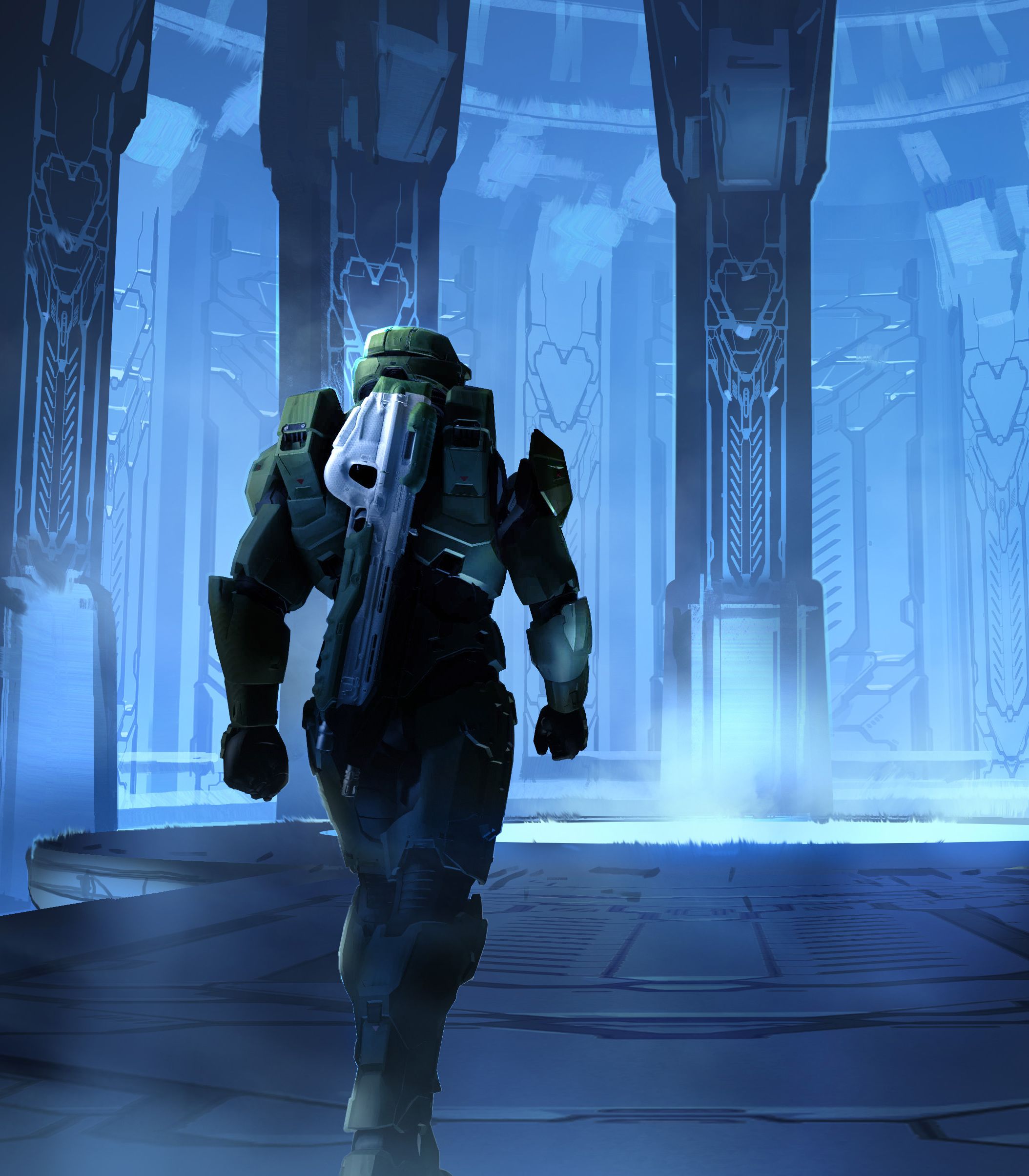 Halo Infinite Master Chief Walking Vertical