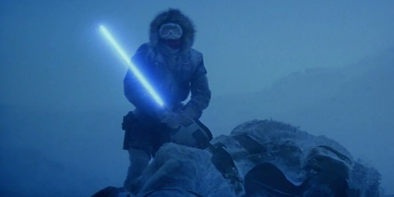 Han cuts open a tauntaun