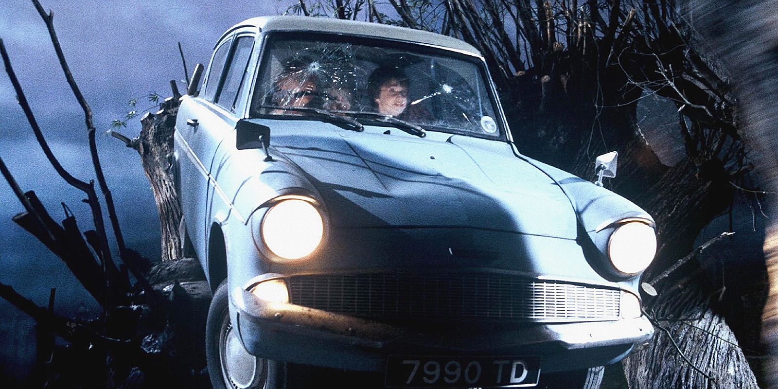 The car in the Whomping Willow in Chamber of Secrets