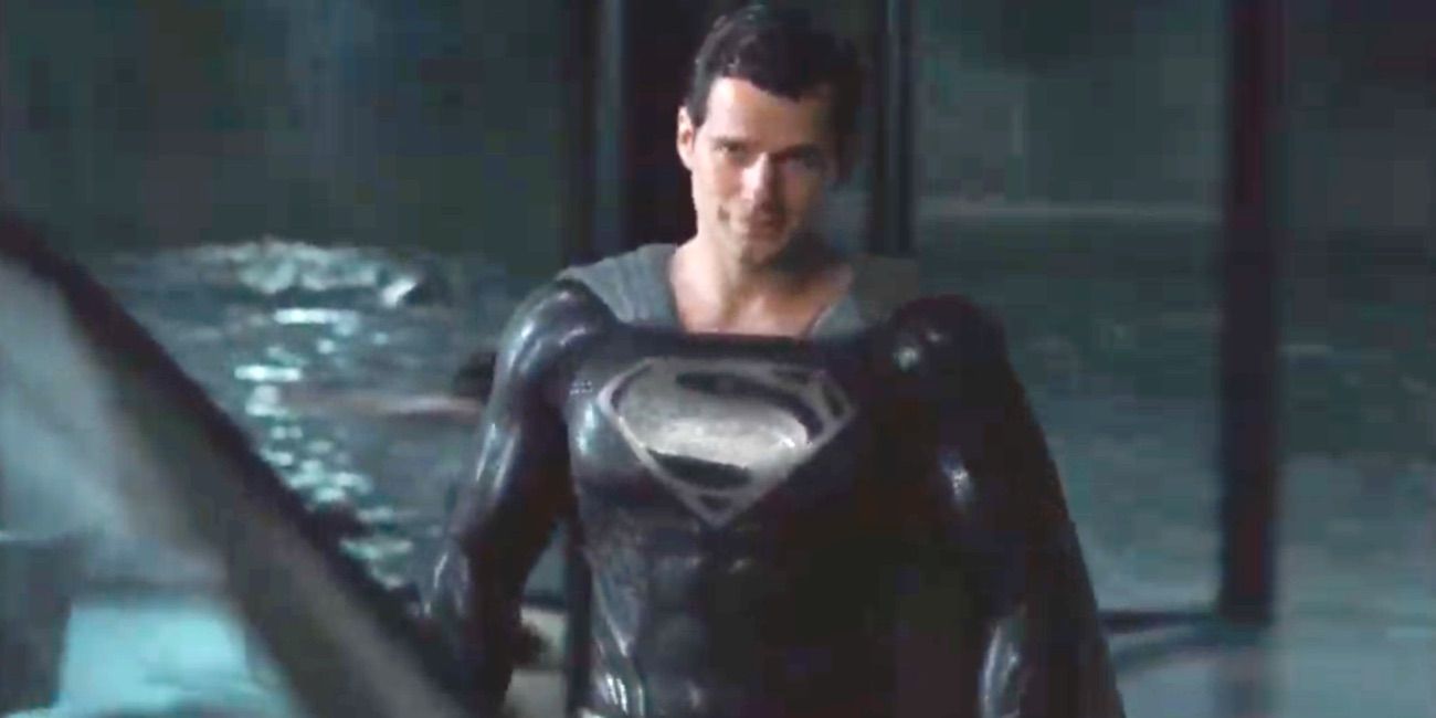 Henry Cavill Black Suit Superman in Justice League Snyder Cut Clip