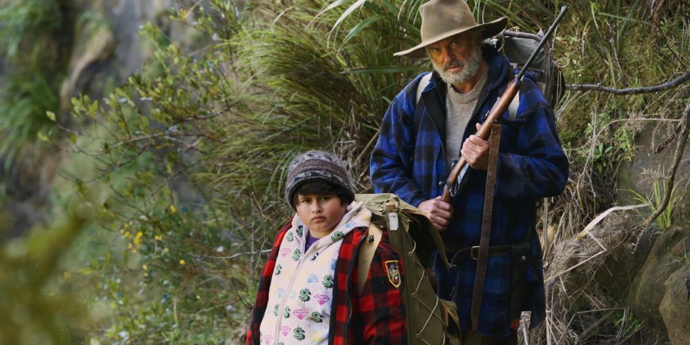 Hector and Ricky walking through the wilderness in Hunt For The Wilderpeople