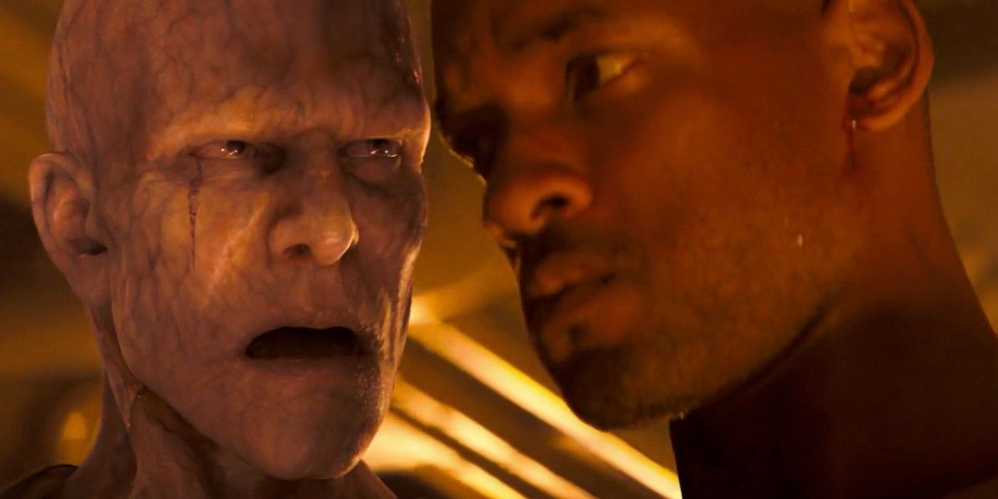 A mutant in Will Smith's face in I Am Legend