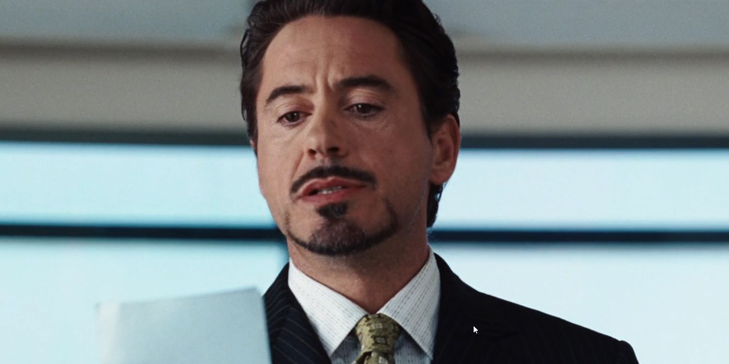 Tony Stark reveals he is Iron Man in a press conference in Iron Man