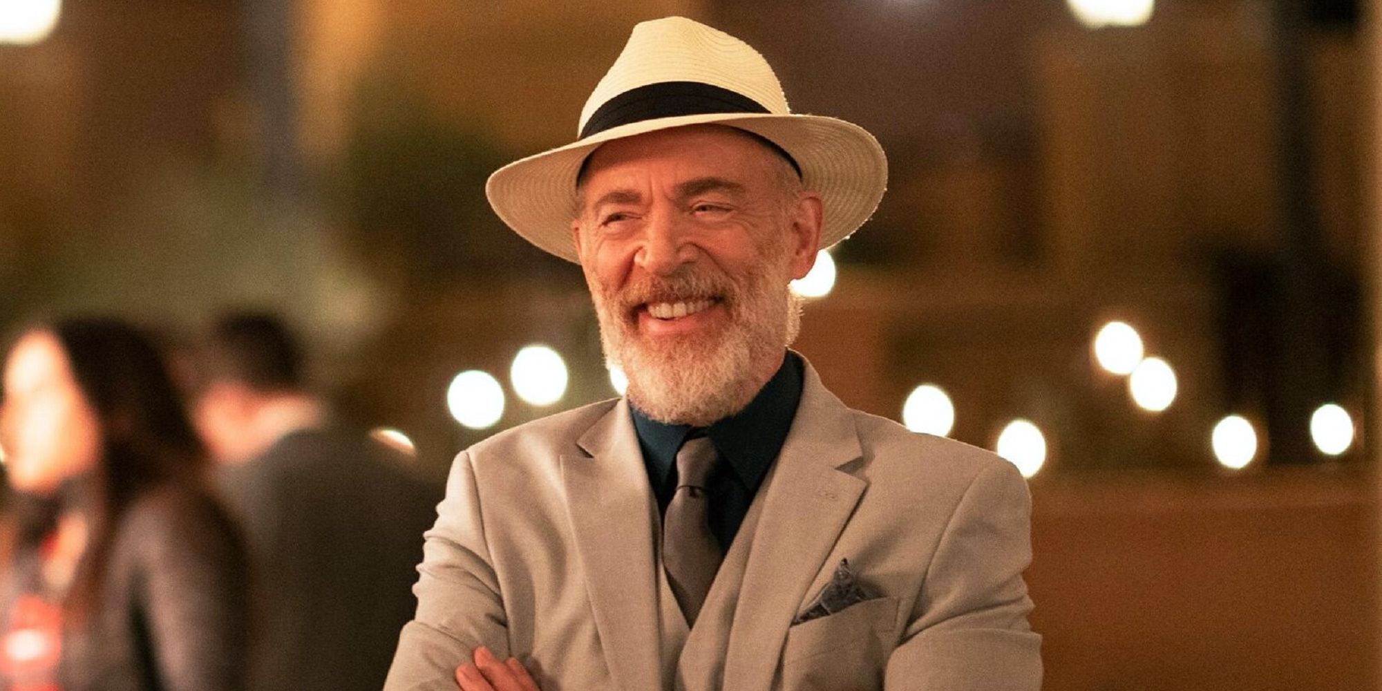 JK Simmons laughing in Palm Springs