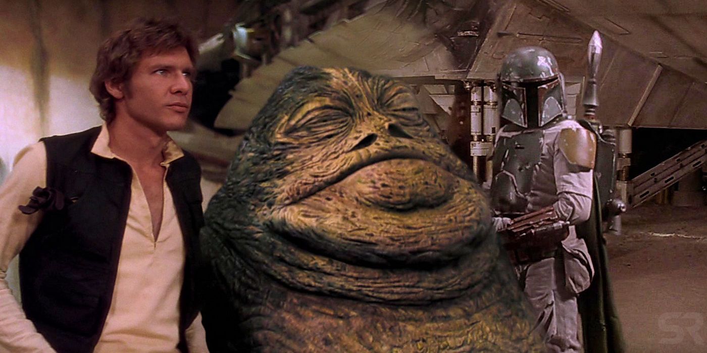 Jabba the Hutt and Boba Fett in A New Hope