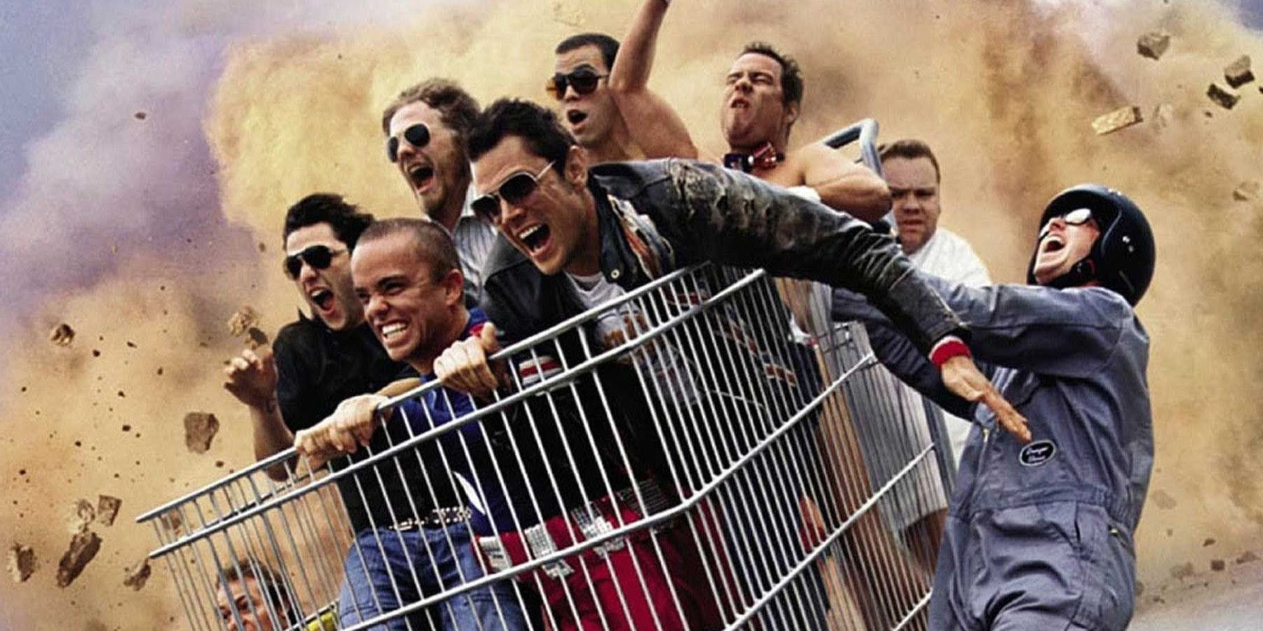 Characters in the poster for Jackass