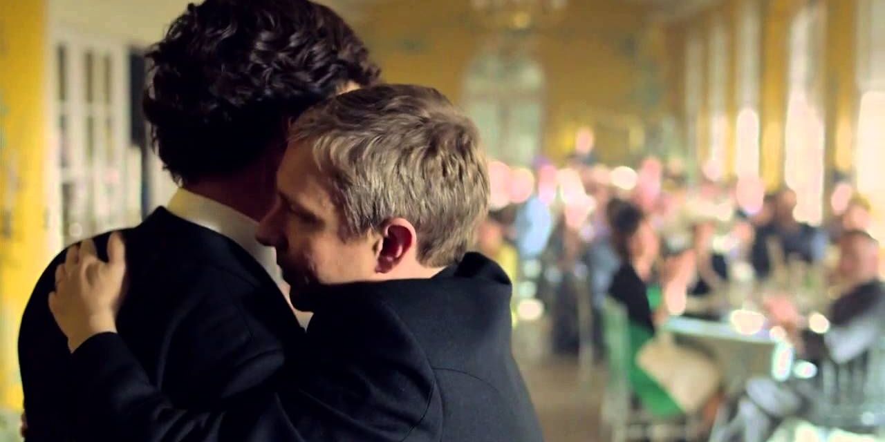 Watson Hugging Sherlock