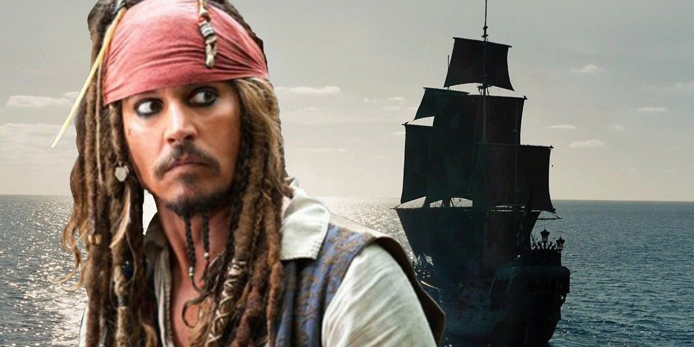 Johnny Depp como Jack Sparrow Black Pearl em Piratas do Caribe