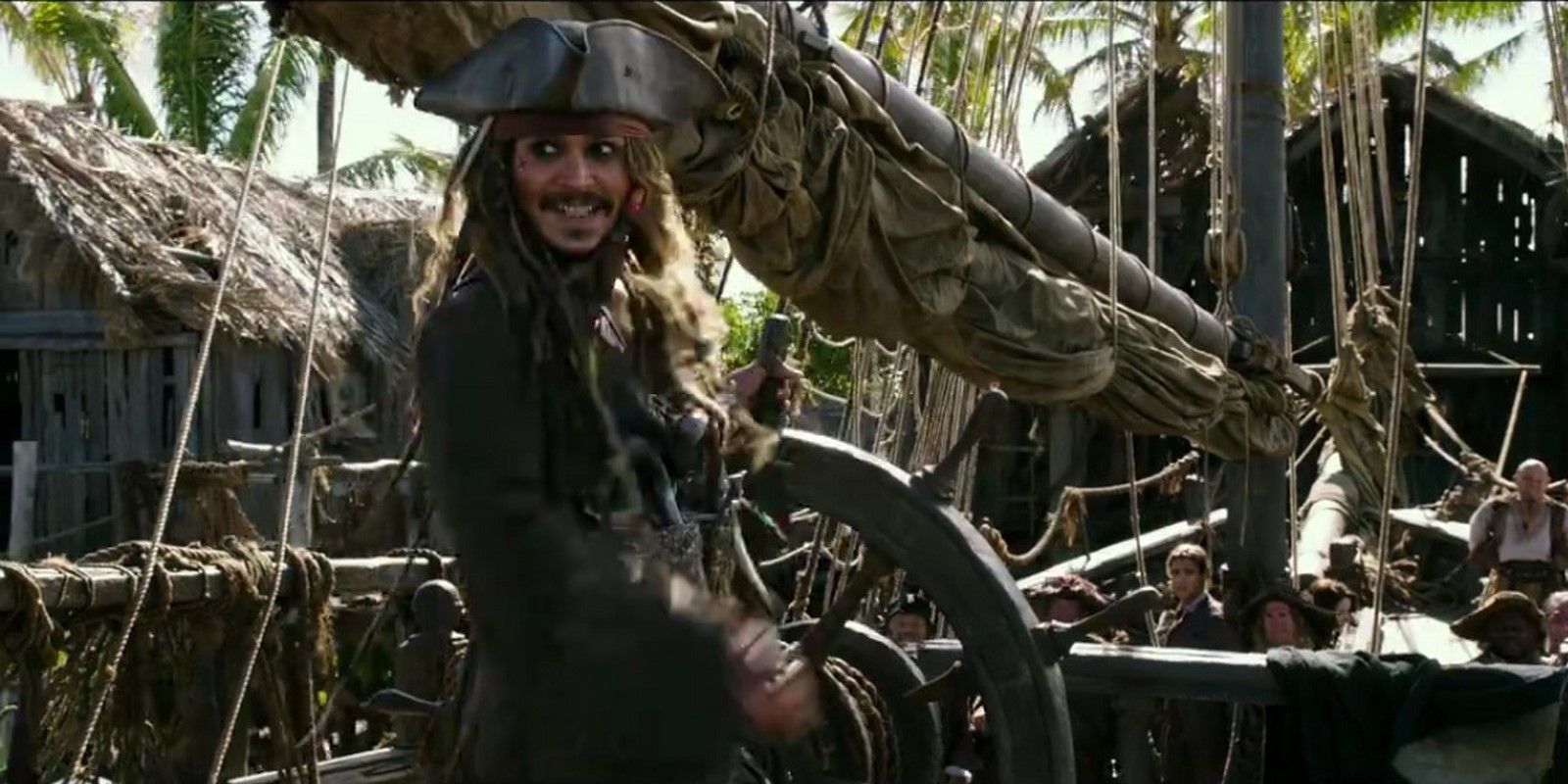 Johnny Depp as Jack Sparrow in Pirates of the Caribbean Dead Men Tell No Tales