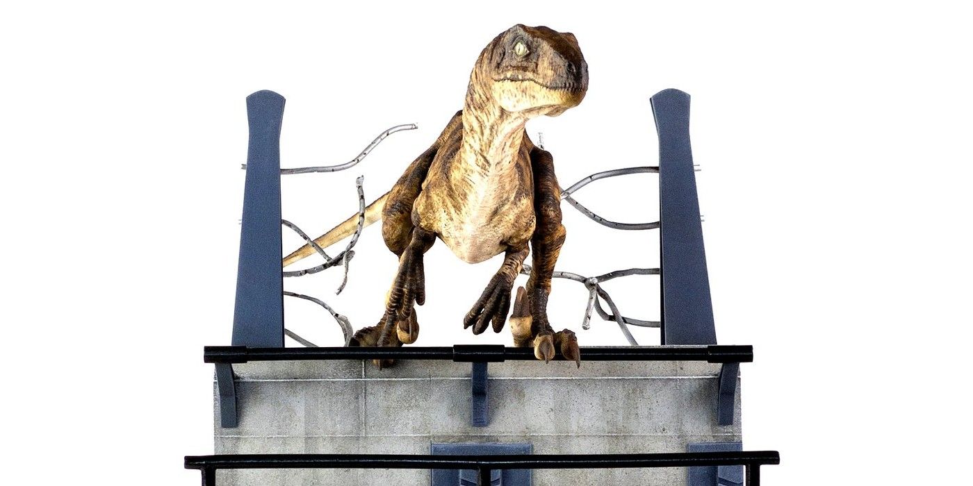 Jurassic Park raptor breakout statue featured