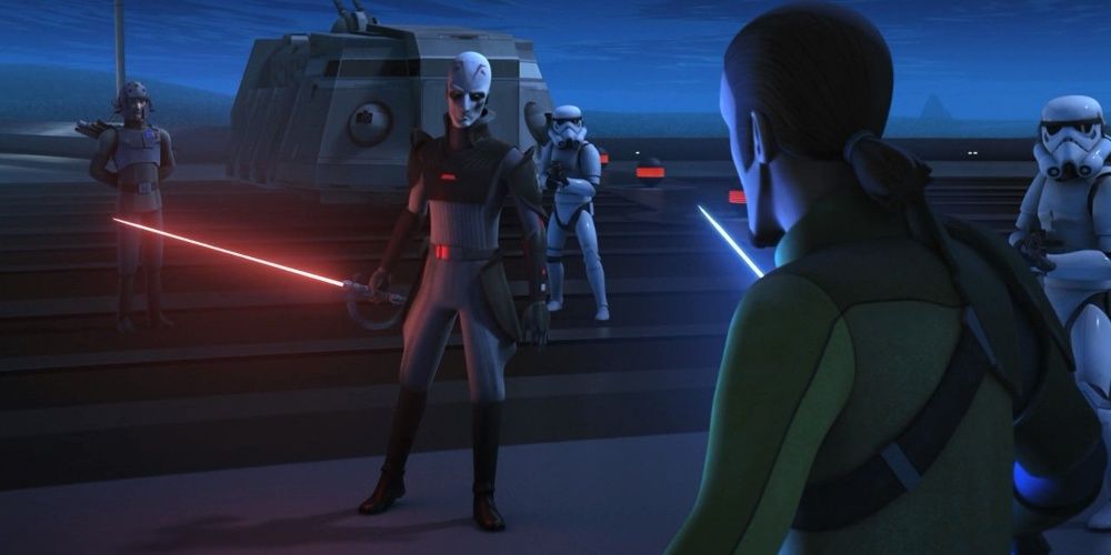 Kanan Jarrus and the Grand Inquisitor in Star Wars Rebels Call To Action