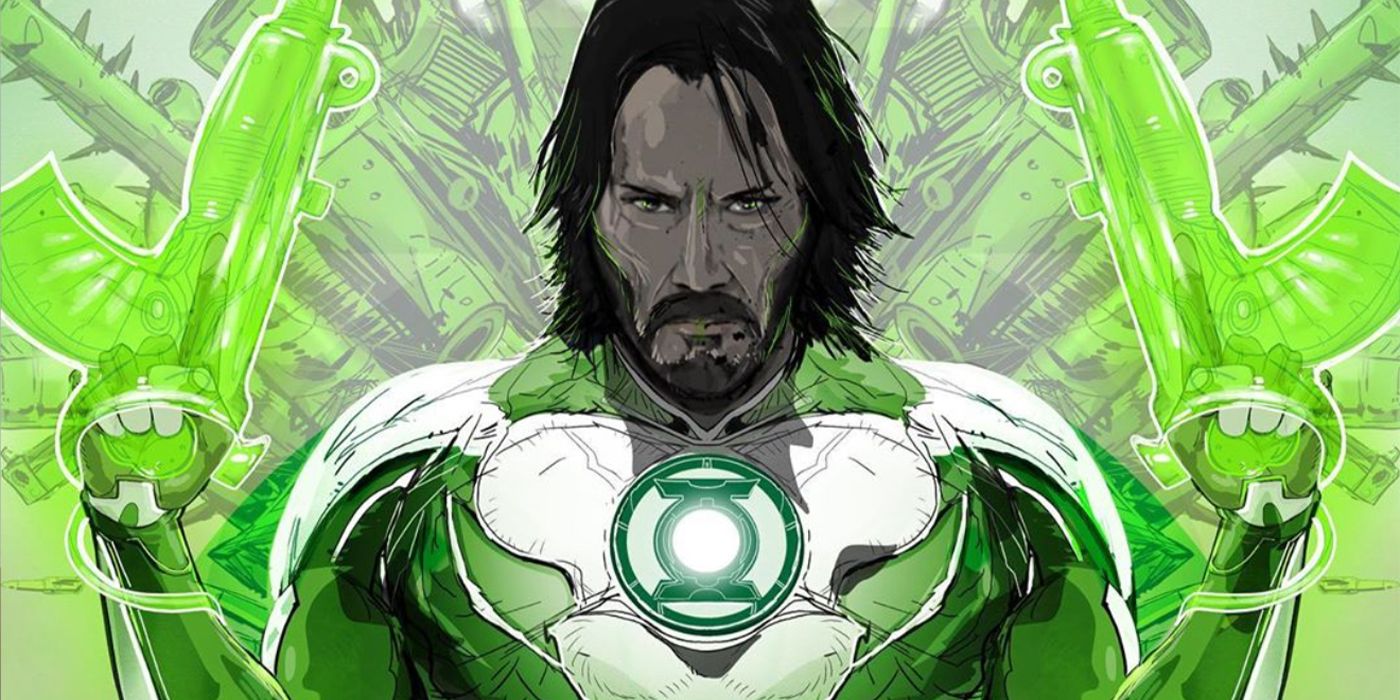 Keanu Reeves John Wick Green Lantern Art