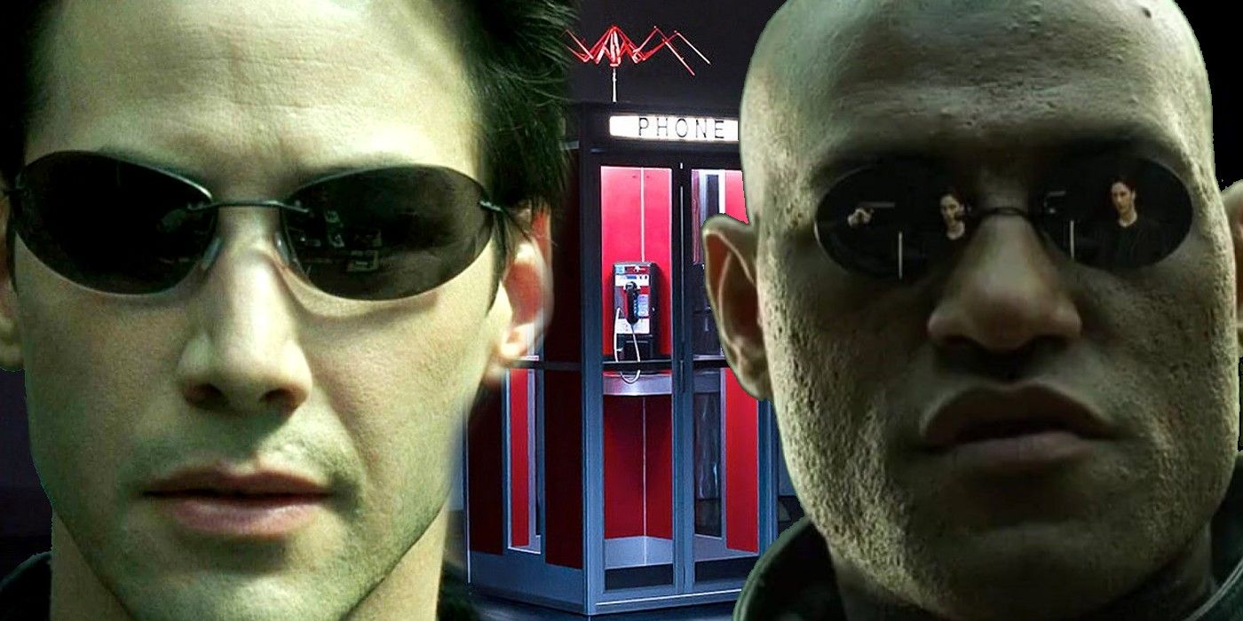 Keanu Reeves as Neo and Laurence Fishburne as Morpheus in Matrix