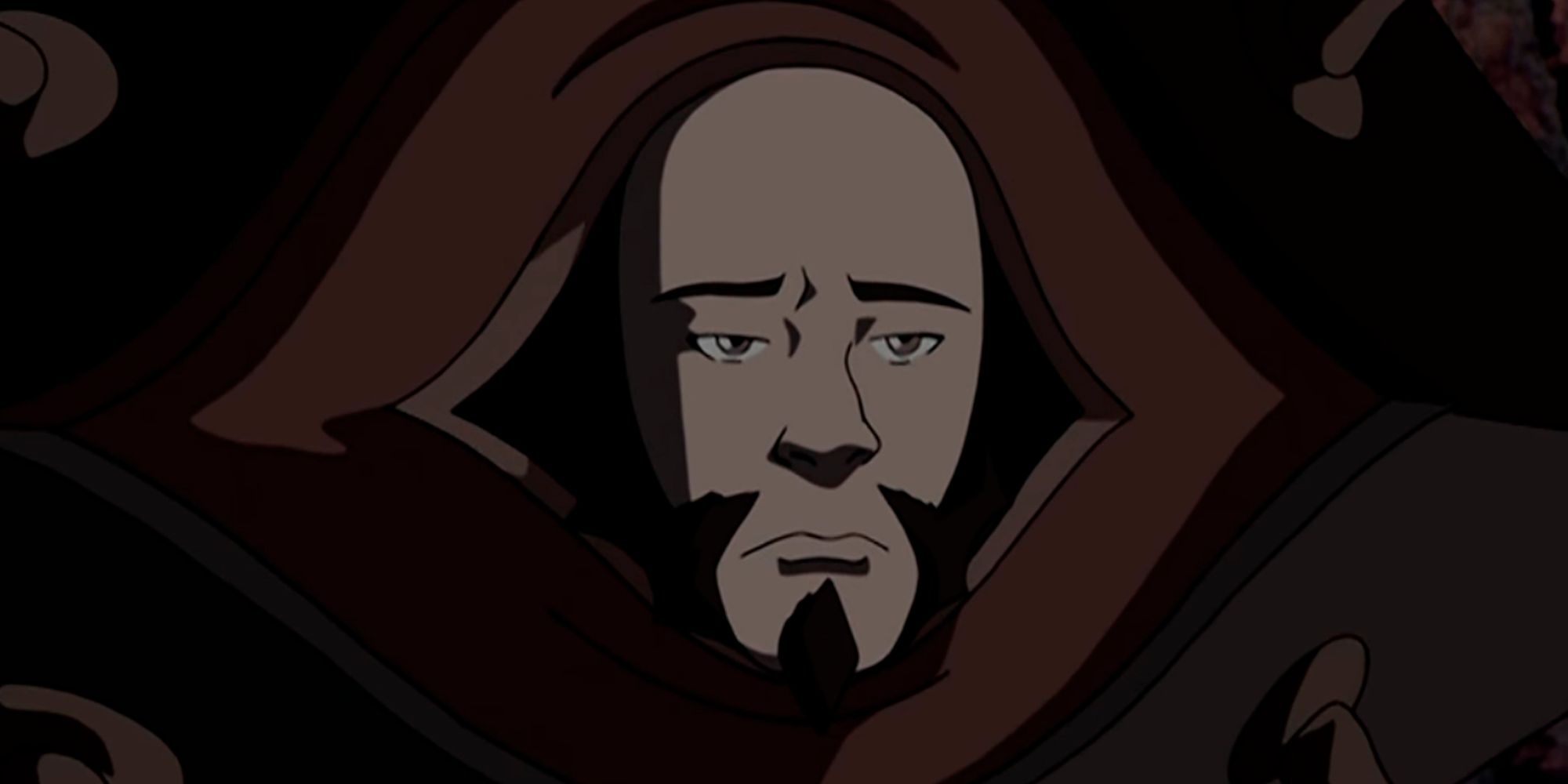 Koh, o ladrão de rostos, usando o rosto de um soldado da Nação do Fogo em Avatar The Last Airbender